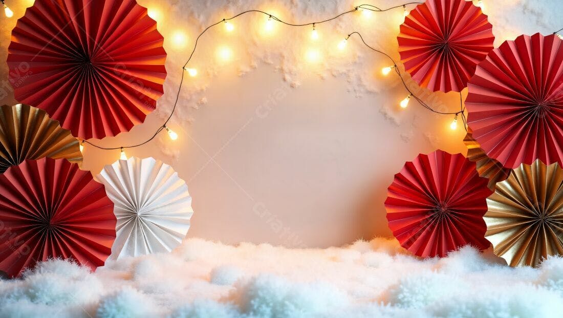 Decoração Natalina com Luzes e Papel