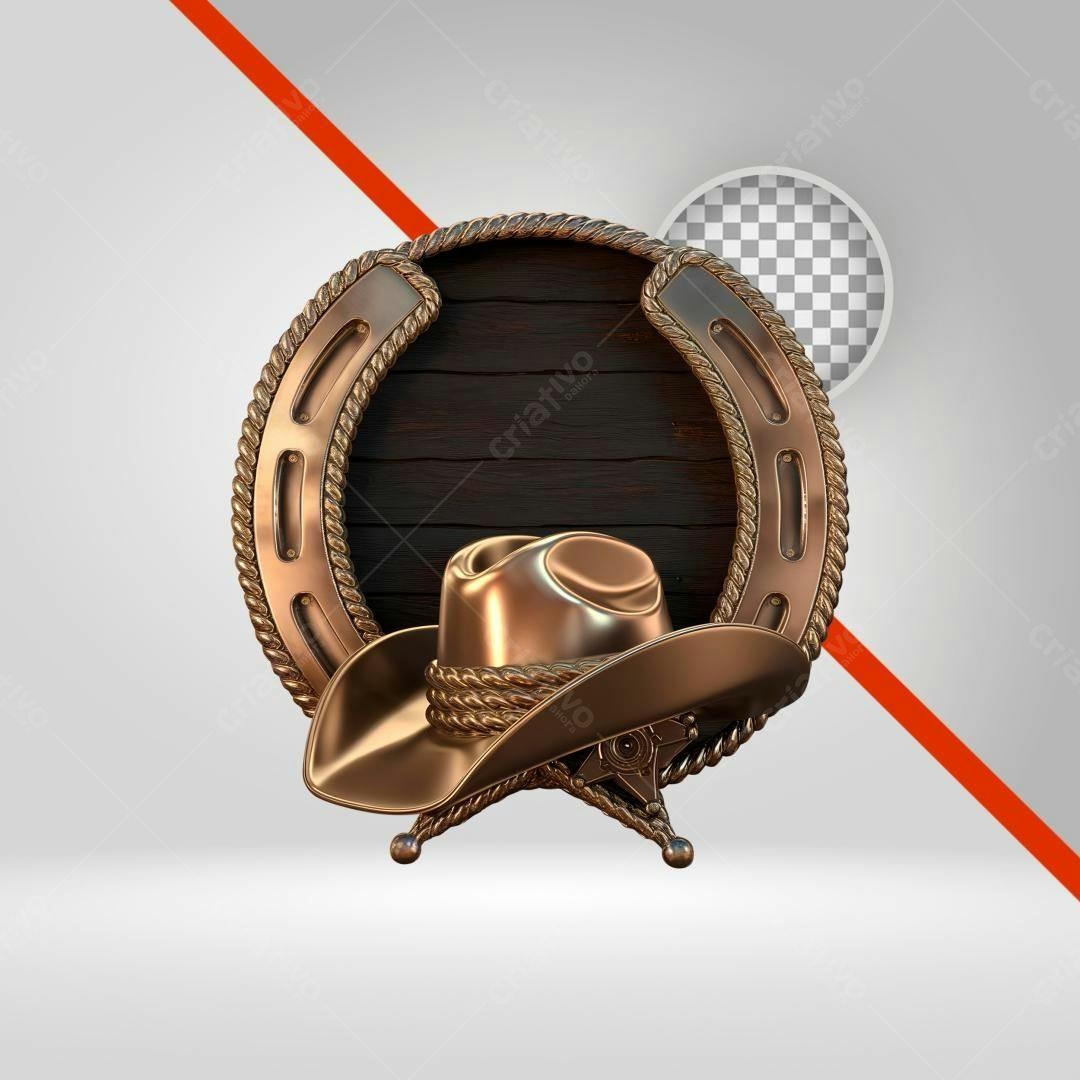 Icone Western Chapéu e Ferradura PNG com fundo transparente