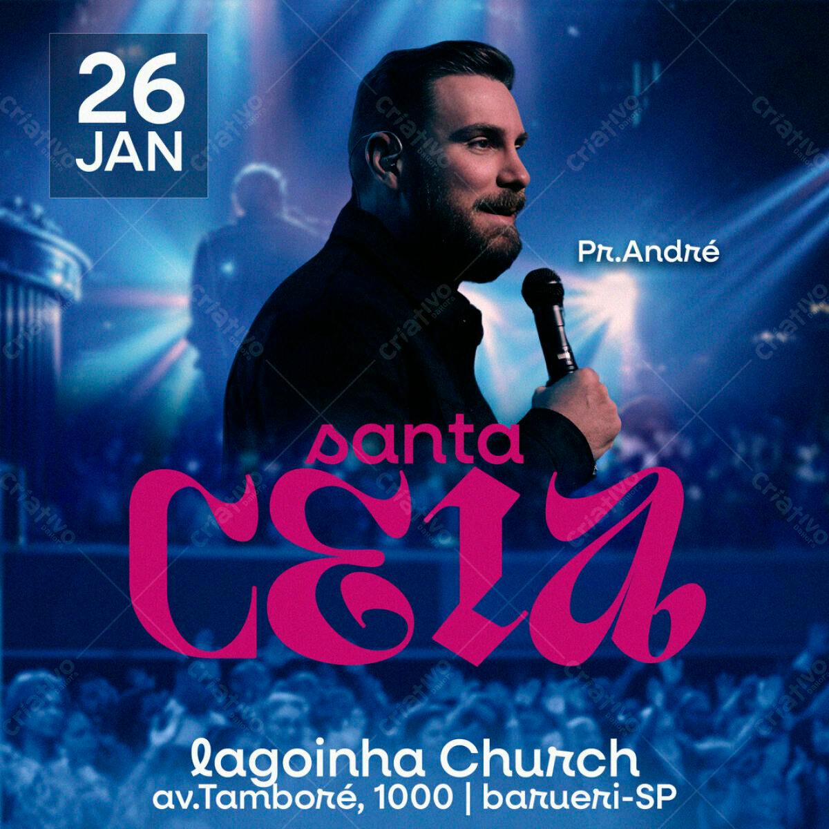 Flyer para Evento de Santa Ceia PSD Editável