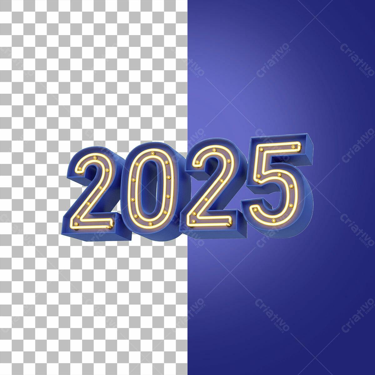 Design de Ano Novo 2025 PSD Editável