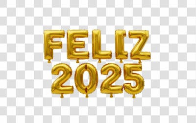 Elemento Para Ano Novo Feliz 2025 Png Transparente