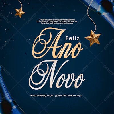 Feliz Ano Novo Feed Psd Editavel 3