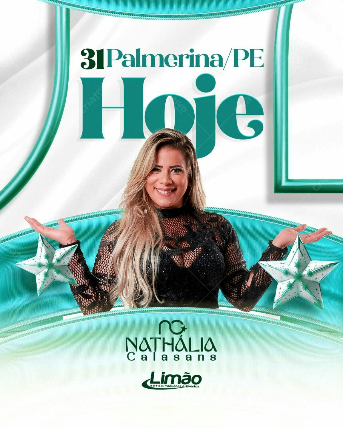 Flyer Show Nathália Calasans PSD Editável
