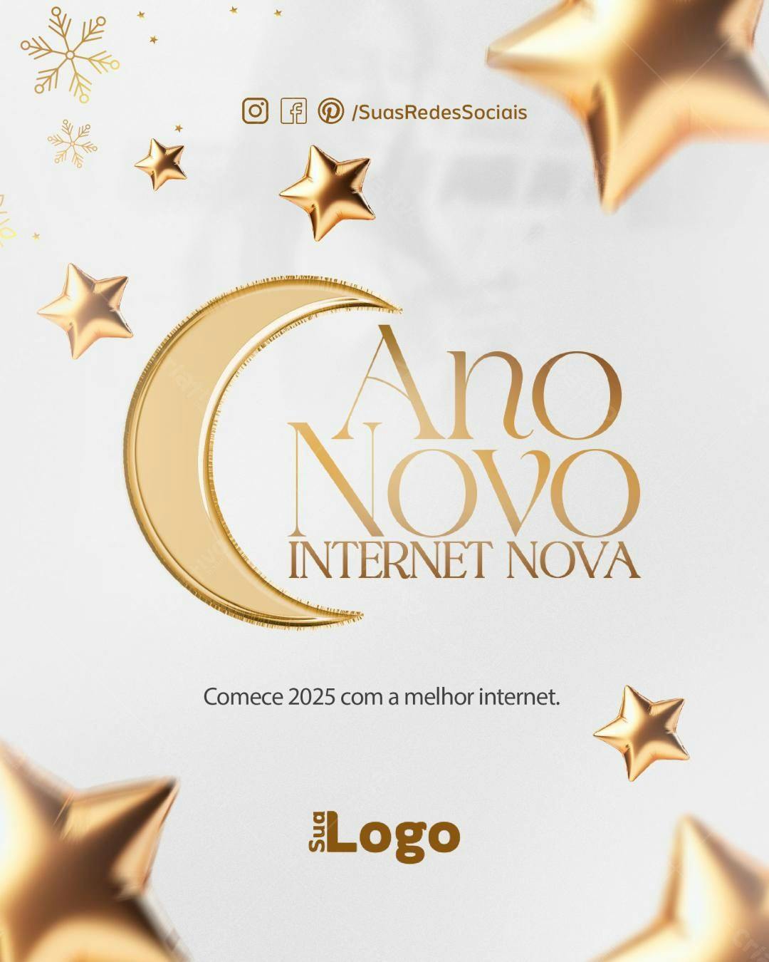 Flyer Ano Novo Internet Nova PSD Editável
