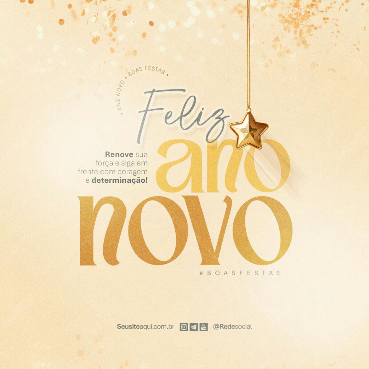 Postagem Ano Novo PSD Editável