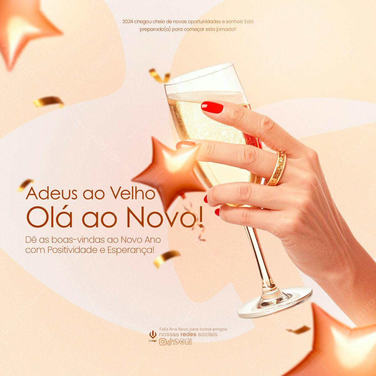 Postagem Ano Novo PSD Editável