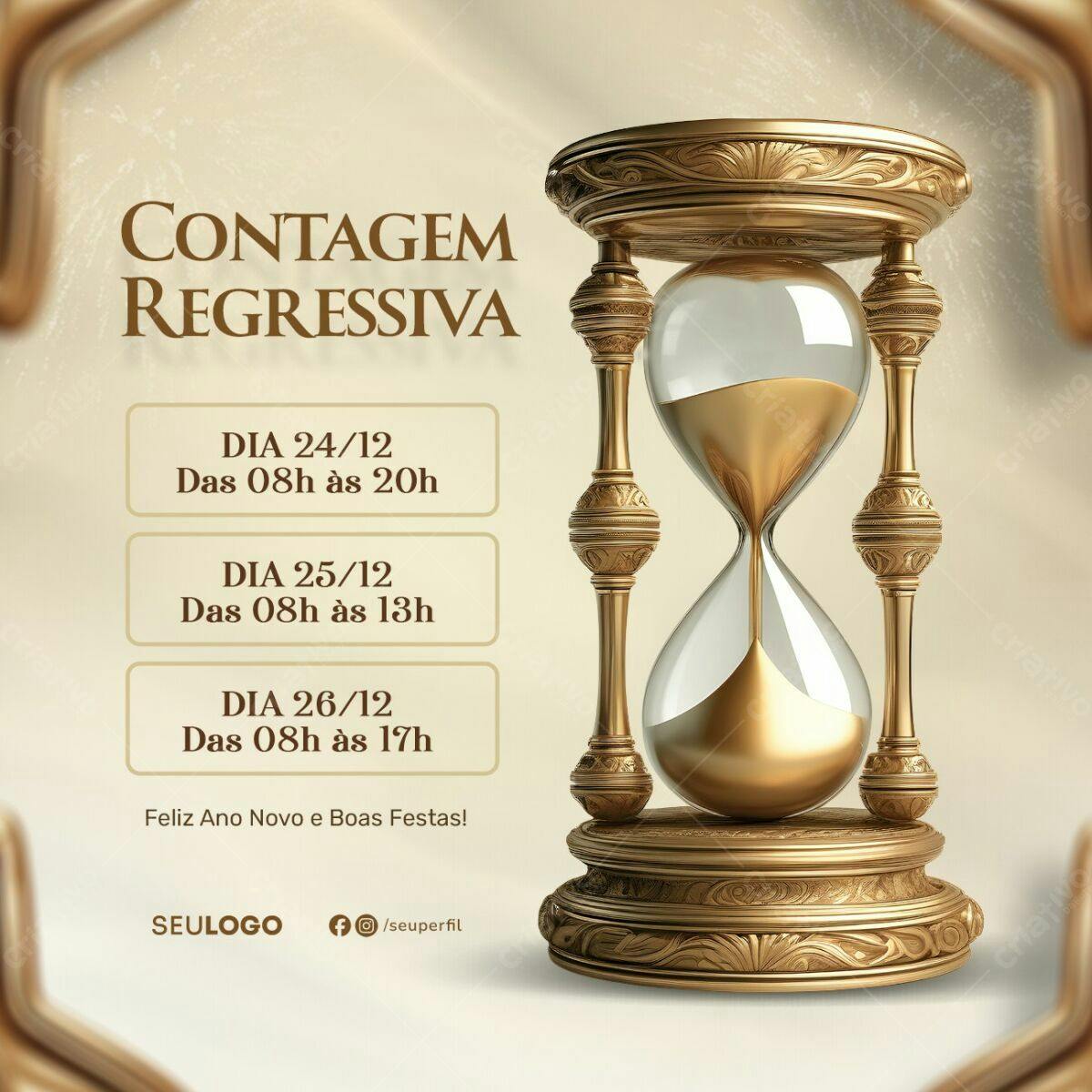 Contagem Regressiva Ano Novo PSD Editável