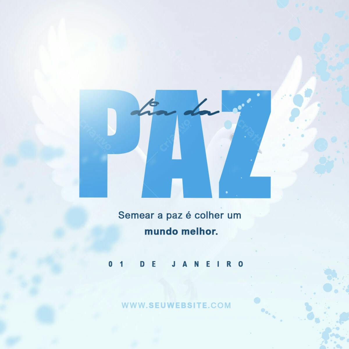 Post para Dia da Paz PSD Editável