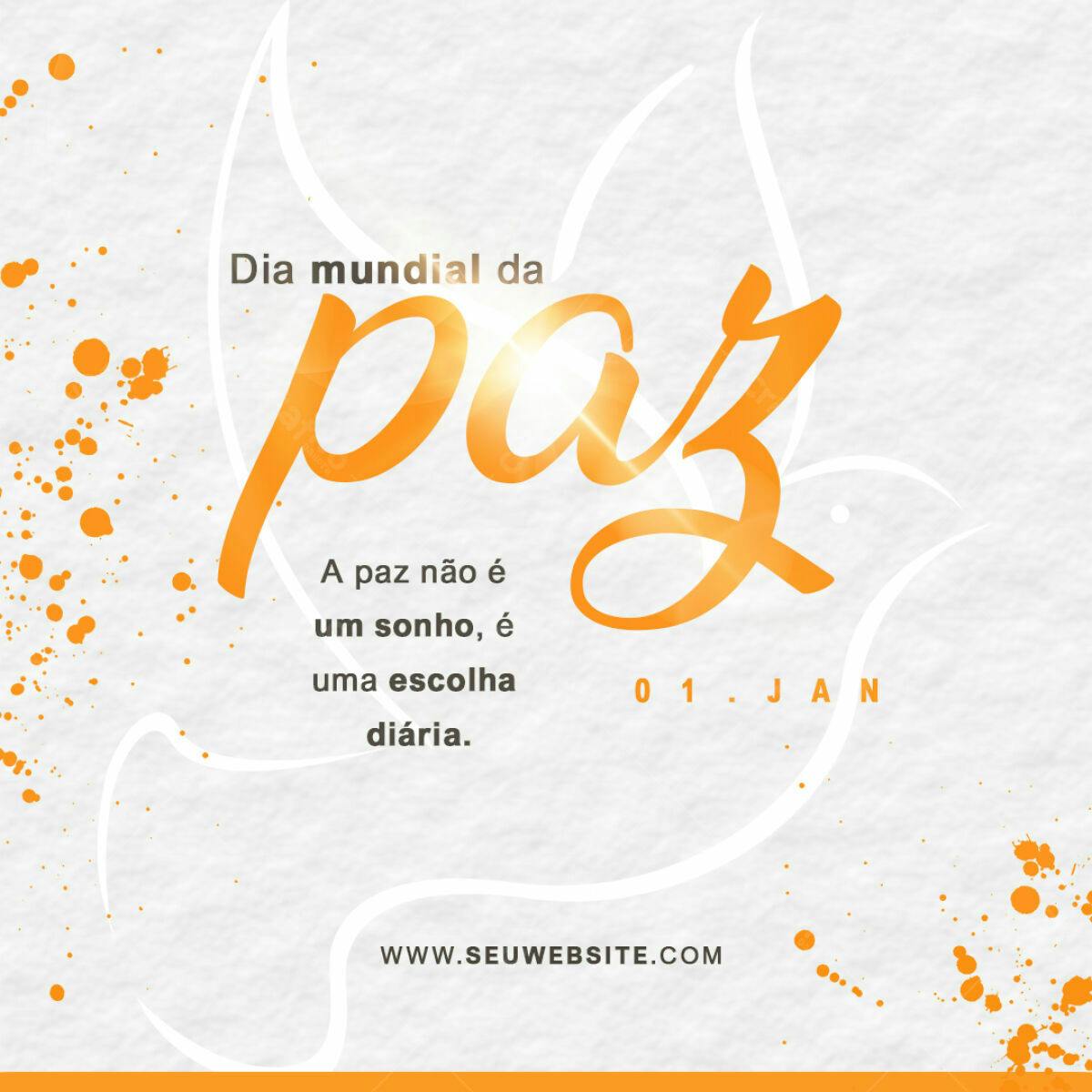 PSD para Dia Mundial da Paz Editável