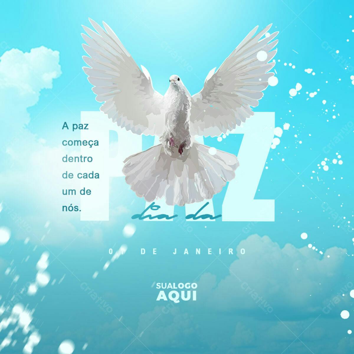 Flyer Dia Mundial da Paz PSD Editável