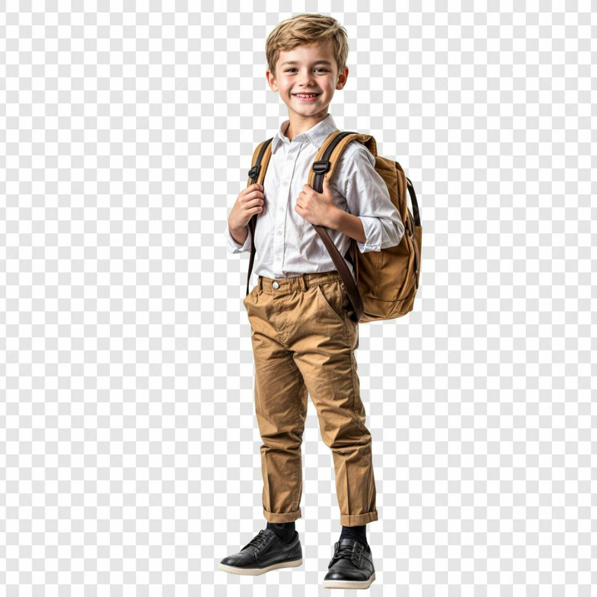PSD Menino com Mochila para Volta às Aulas PSD Editável