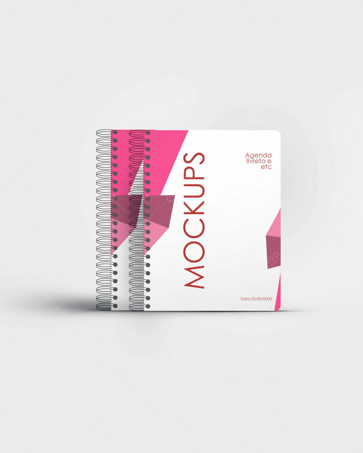 Agenda e Caderno espiral PSD Editável