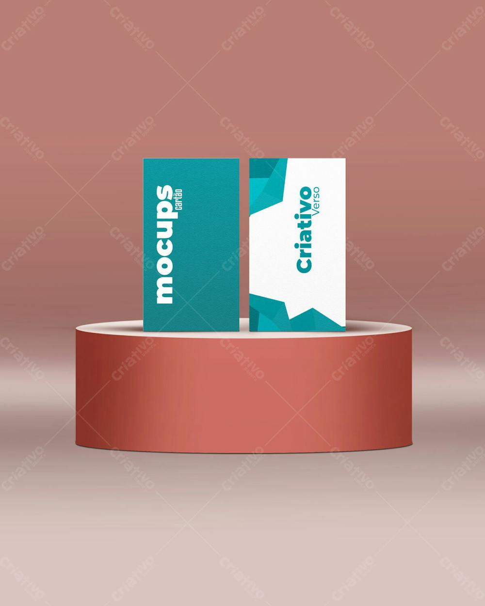 Mockups Cartão Editável Em Base 3D