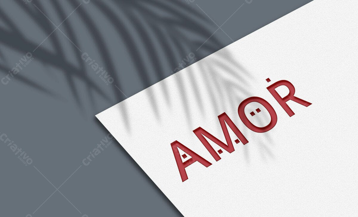 Mockup Amor em PSD Editável