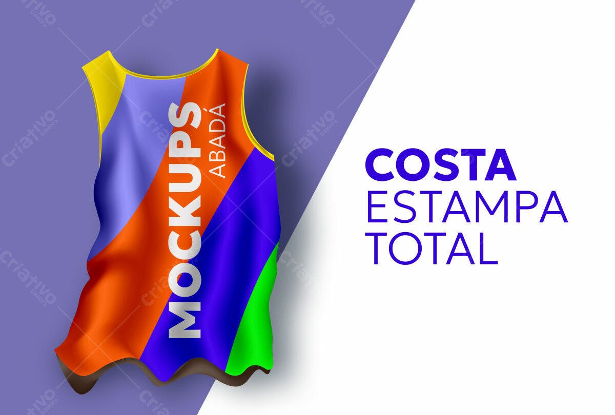 Mockup Regata Cores Vibrantes PSD Editável