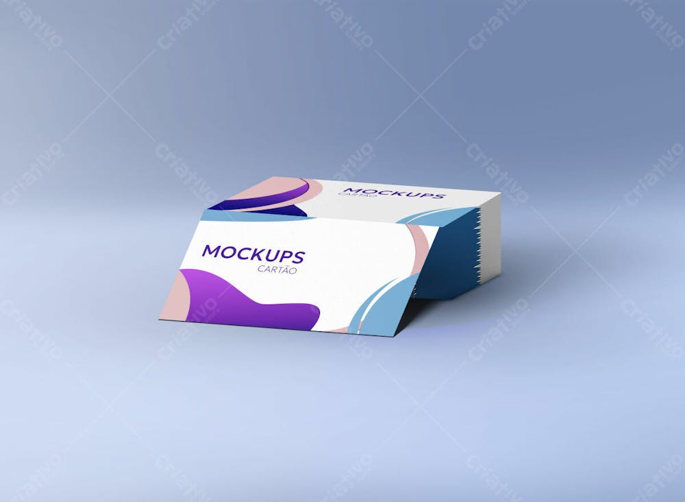 Mockups Cartão De Visita Com Pilha Atrás