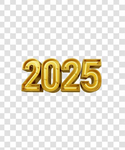 2025 Neon Dourado Png Transparente