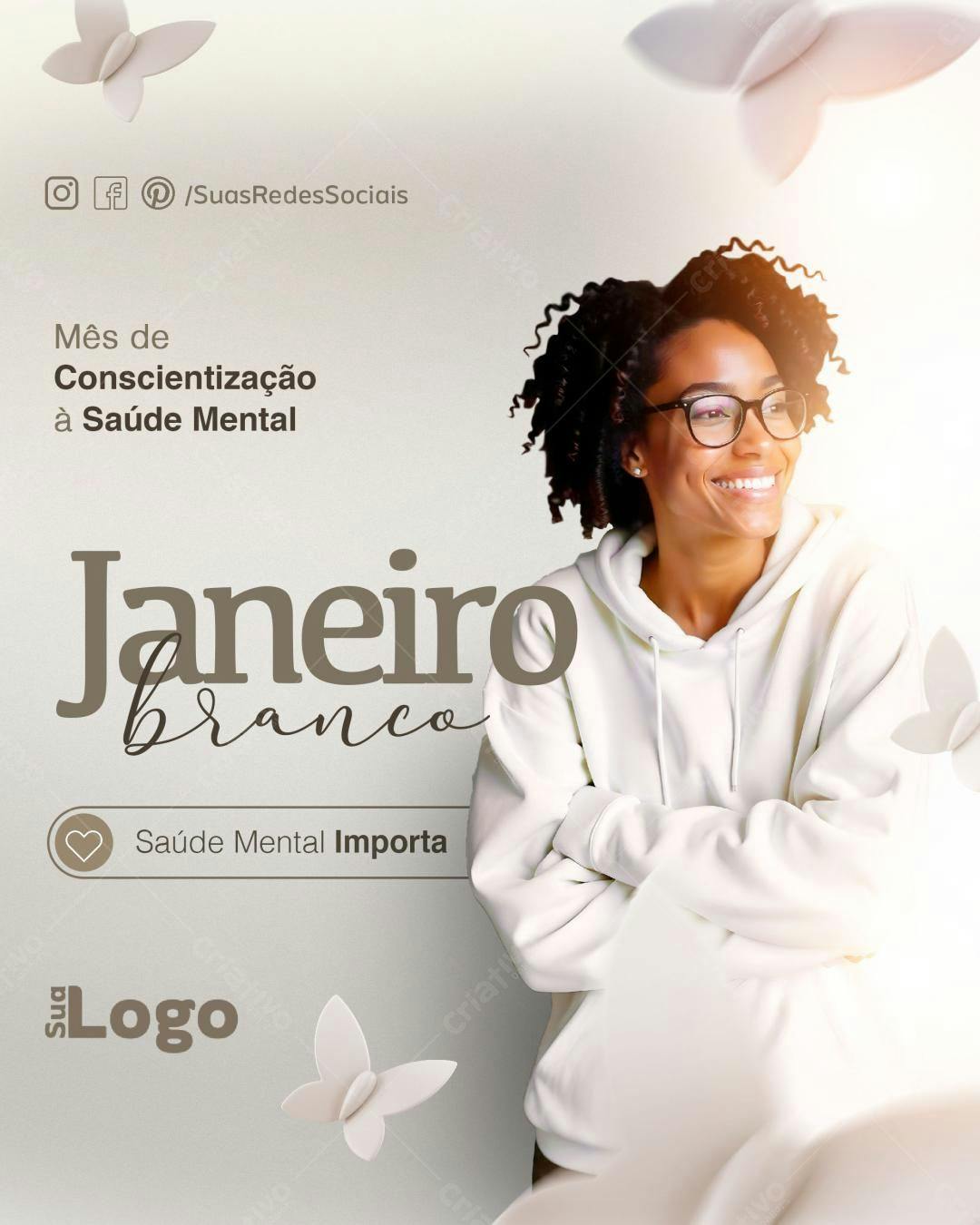 Post Janeiro Branco PSD Editável