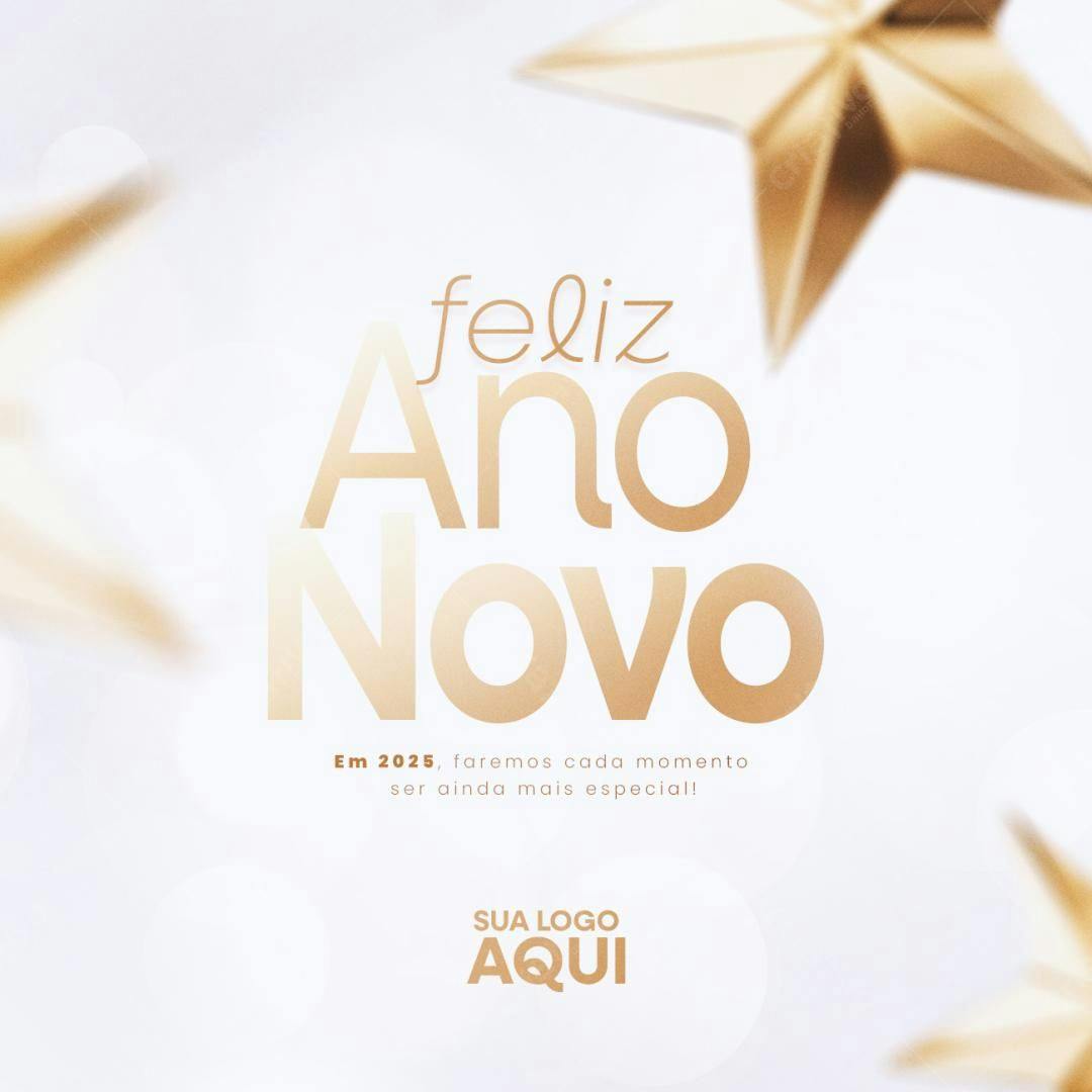 Postagem Feliz Ano Novo PSD Editável
