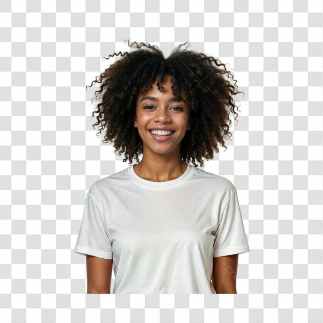 Imagem PNG Mulher Negra Sorrindo com fundo transparente