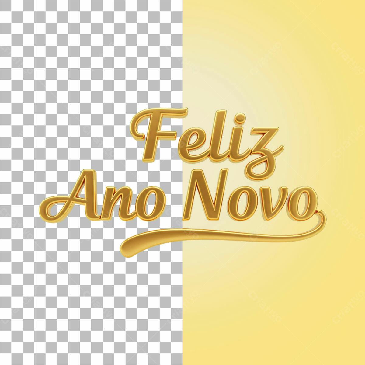 Imagem Feliz Ano Novo PSD Editável