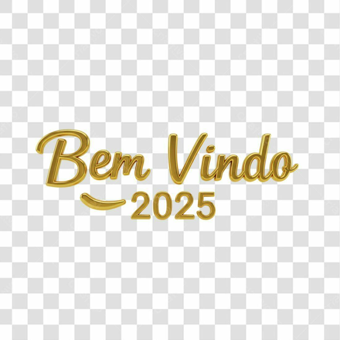 Selo Boas Vindas 2025 PNG com fundo transparente