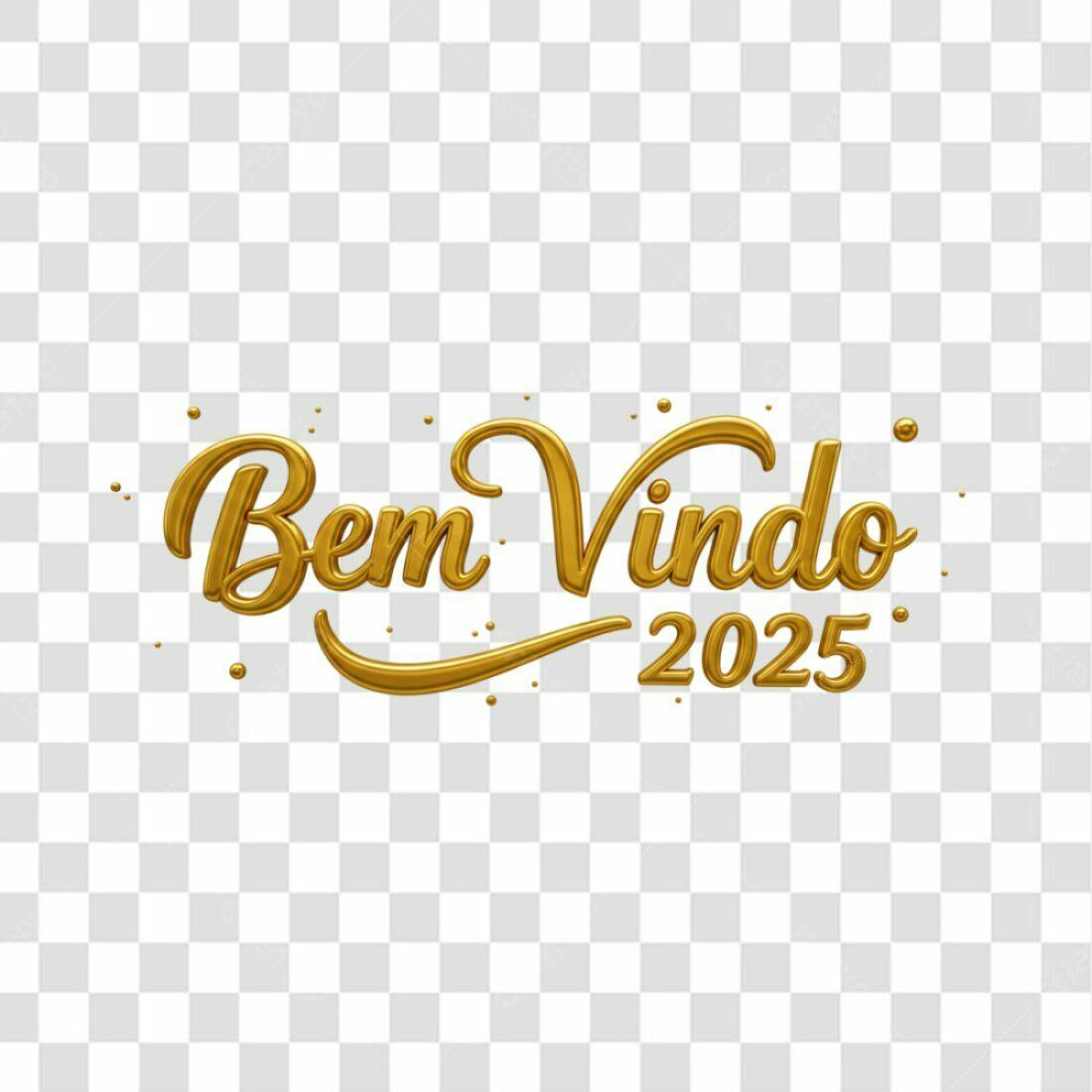 Logotipo Bem Vindo 2025 PNG com fundo transparente