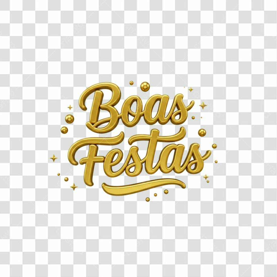 Selo Boas Festas PNG com fundo transparente