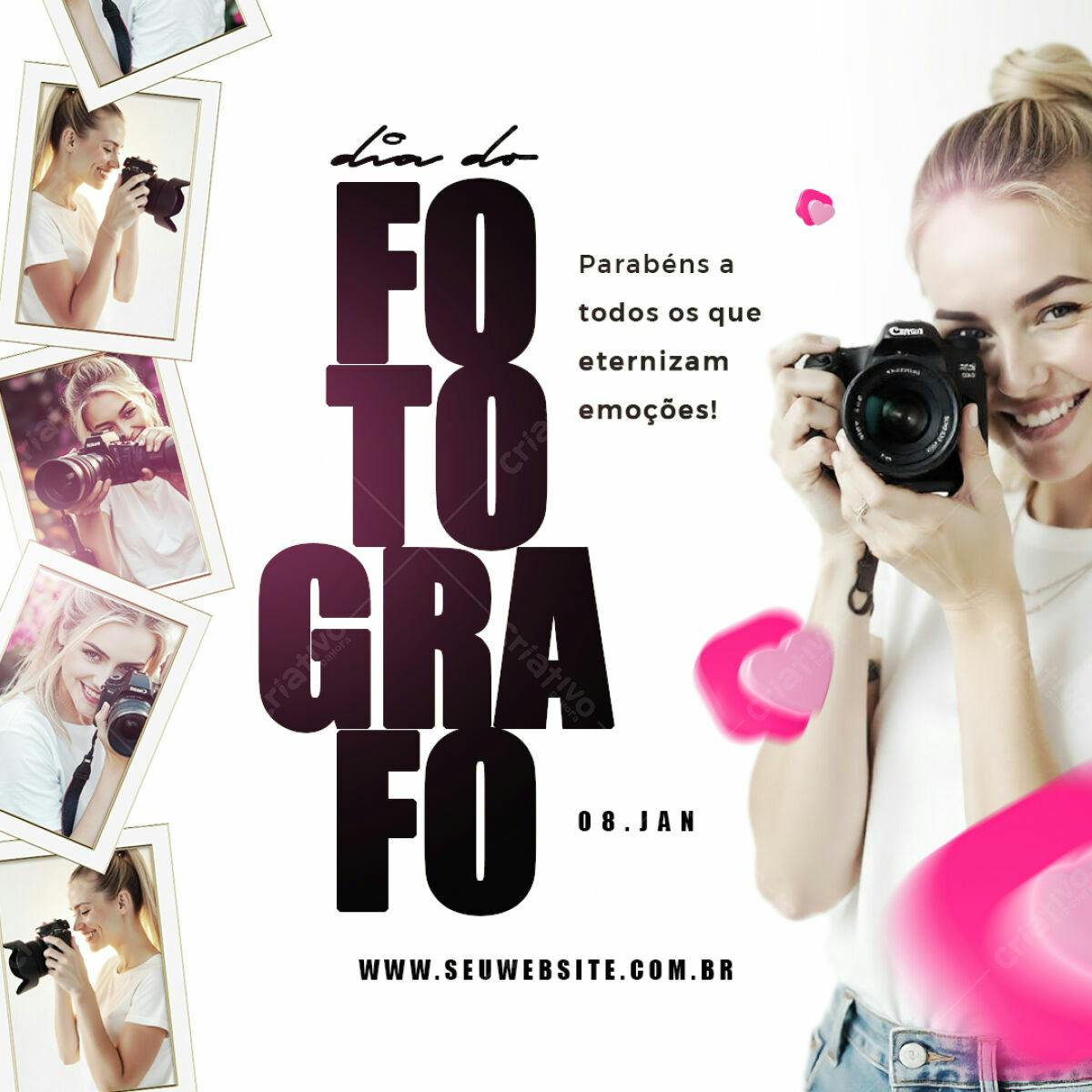 Postagem Dia do Fotógrafo PSD Editável