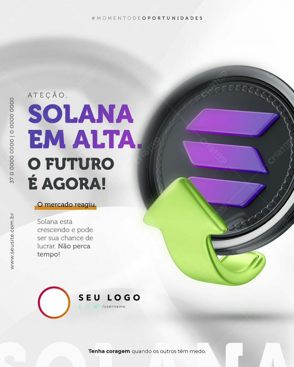 Psd Editável Corretora Criptomoedas Solana Em Alta O Mercado Reagiu E Pode Ser Sua Chance 12 24