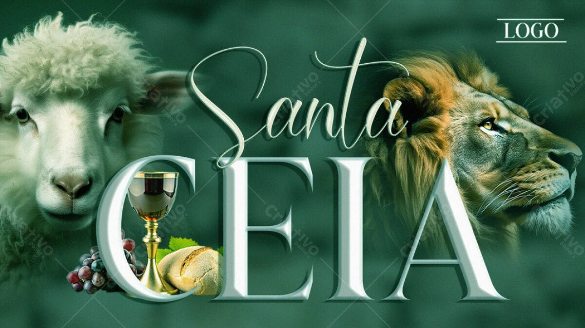 Banner para Santa Ceia PSD Editável