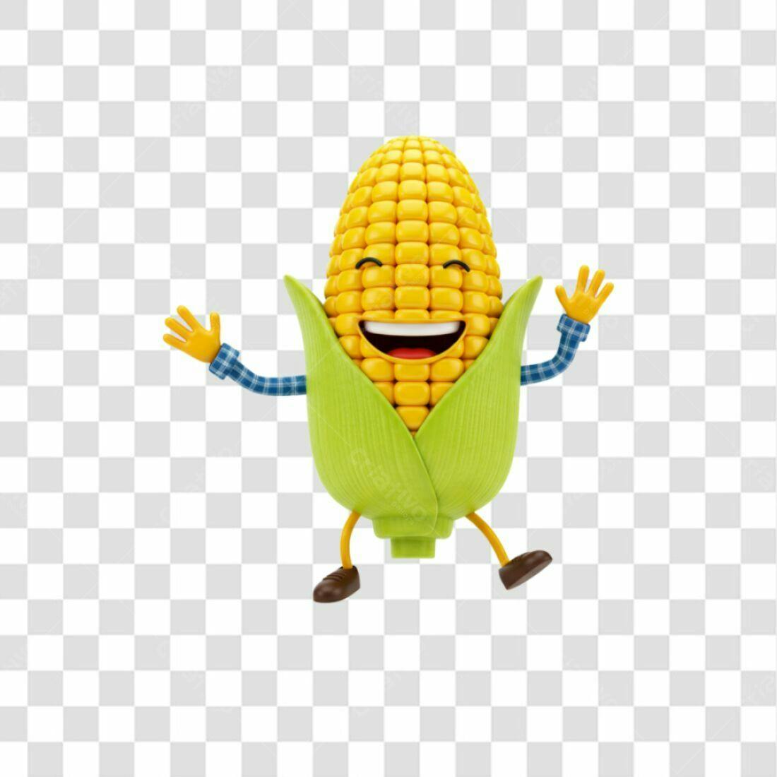 Icone Milho Feliz PNG com fundo transparente