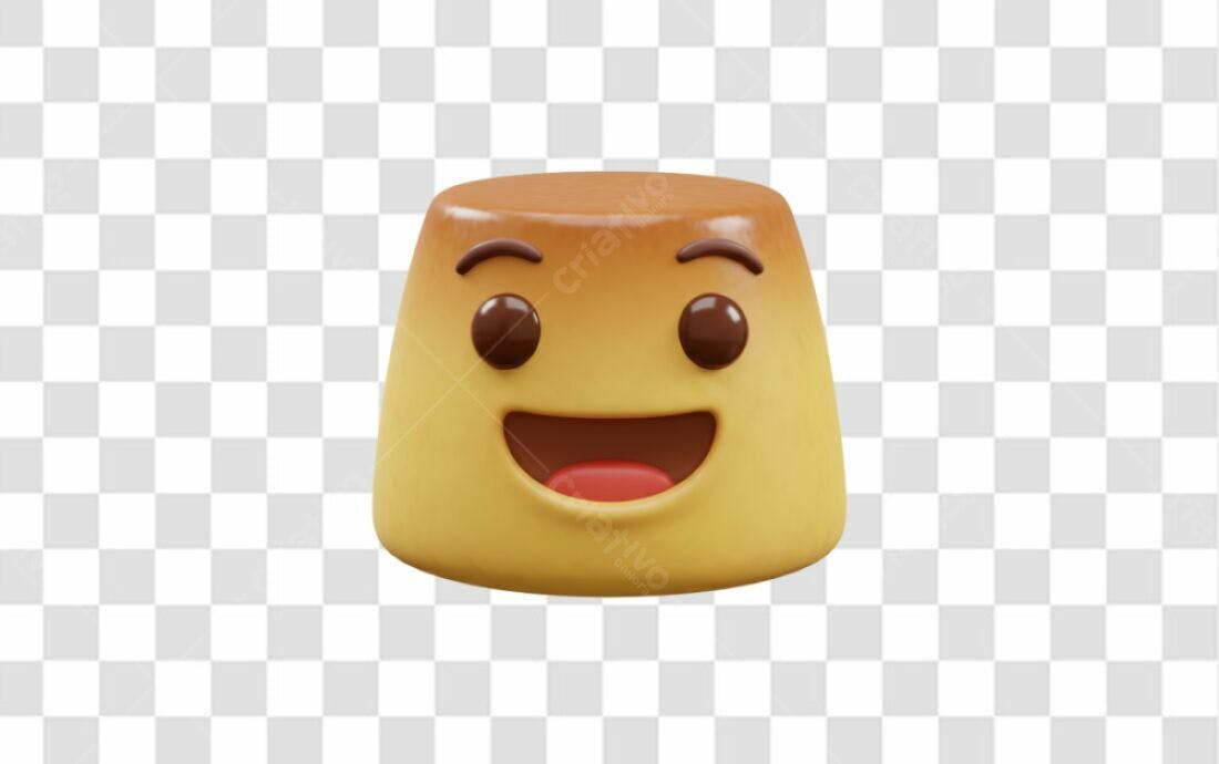 Icone Emoji Pudim PNG com fundo transparente