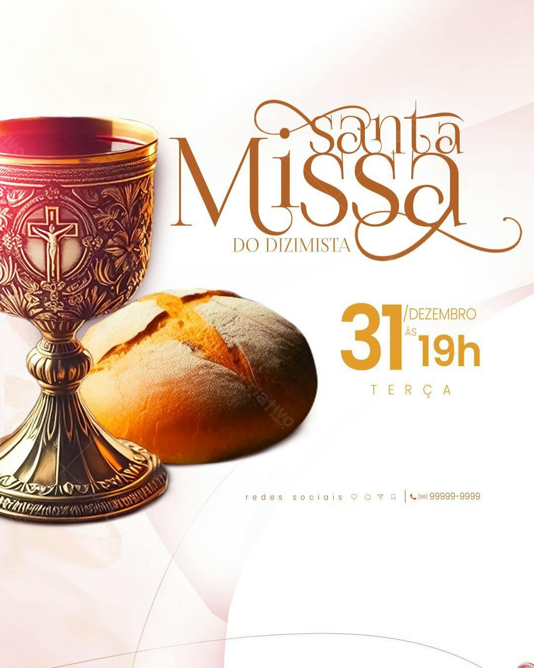 Flyer para Santa Missa do Dizimista PSD