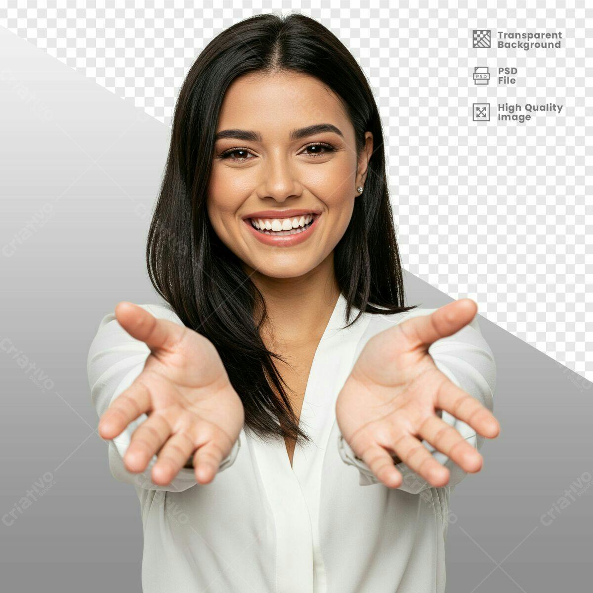 Imagem PSD para Redes Sociais com Mulher Sorrindo PSD Editável