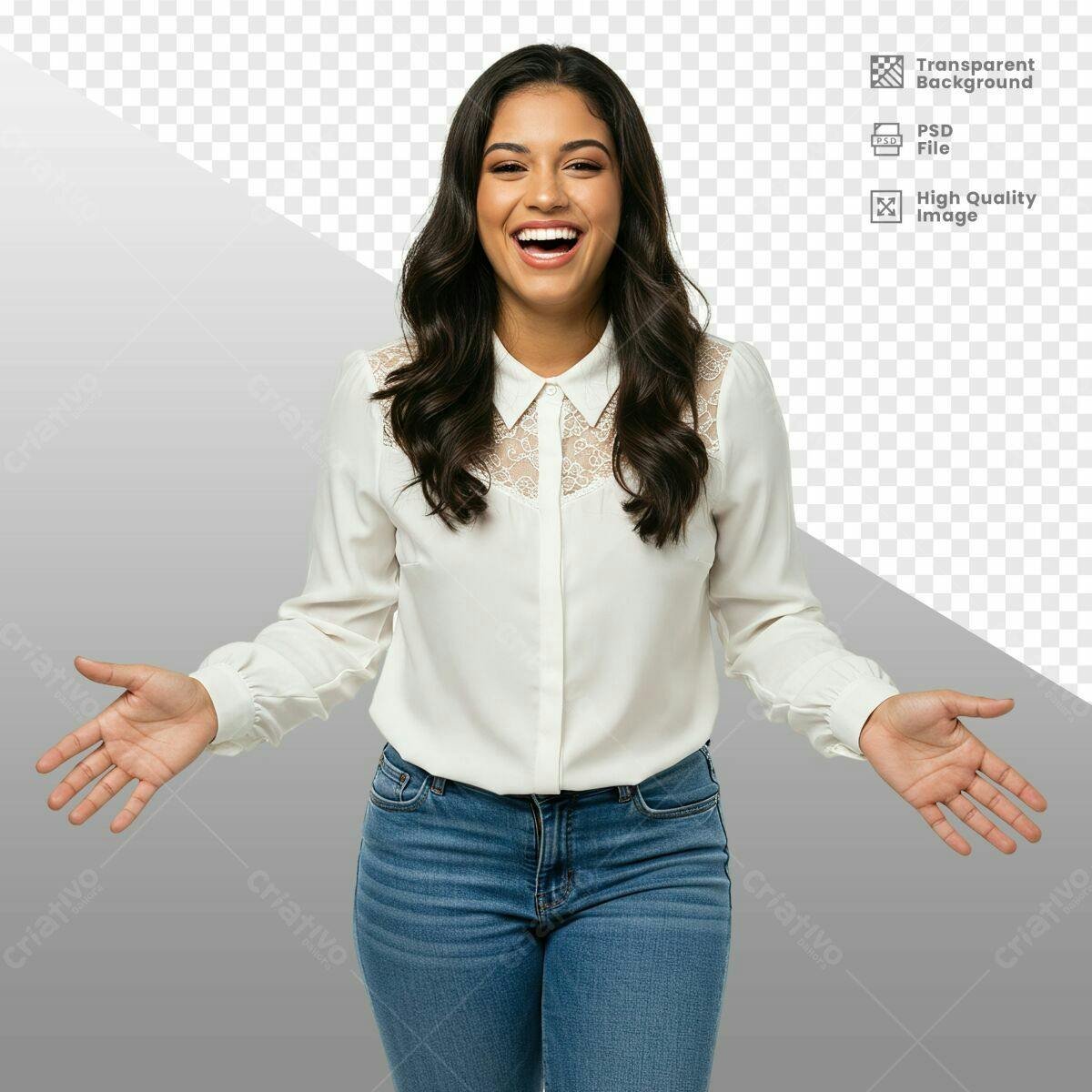 Imagem Mulher Sorrindo PSD Editável