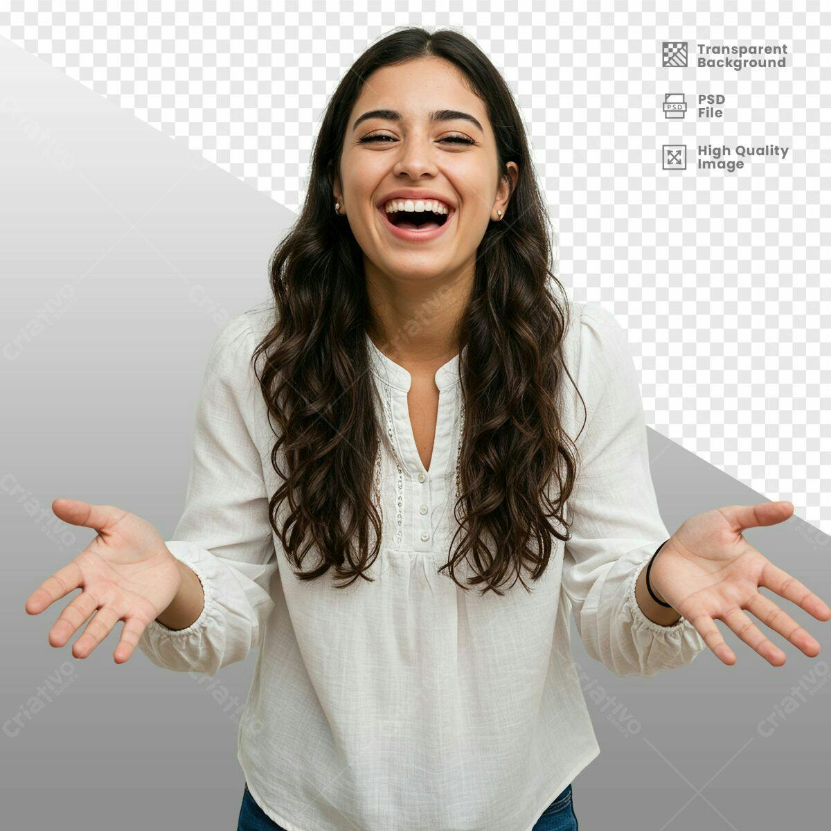 Imagem Pessoa Sorrindo PSD Editável