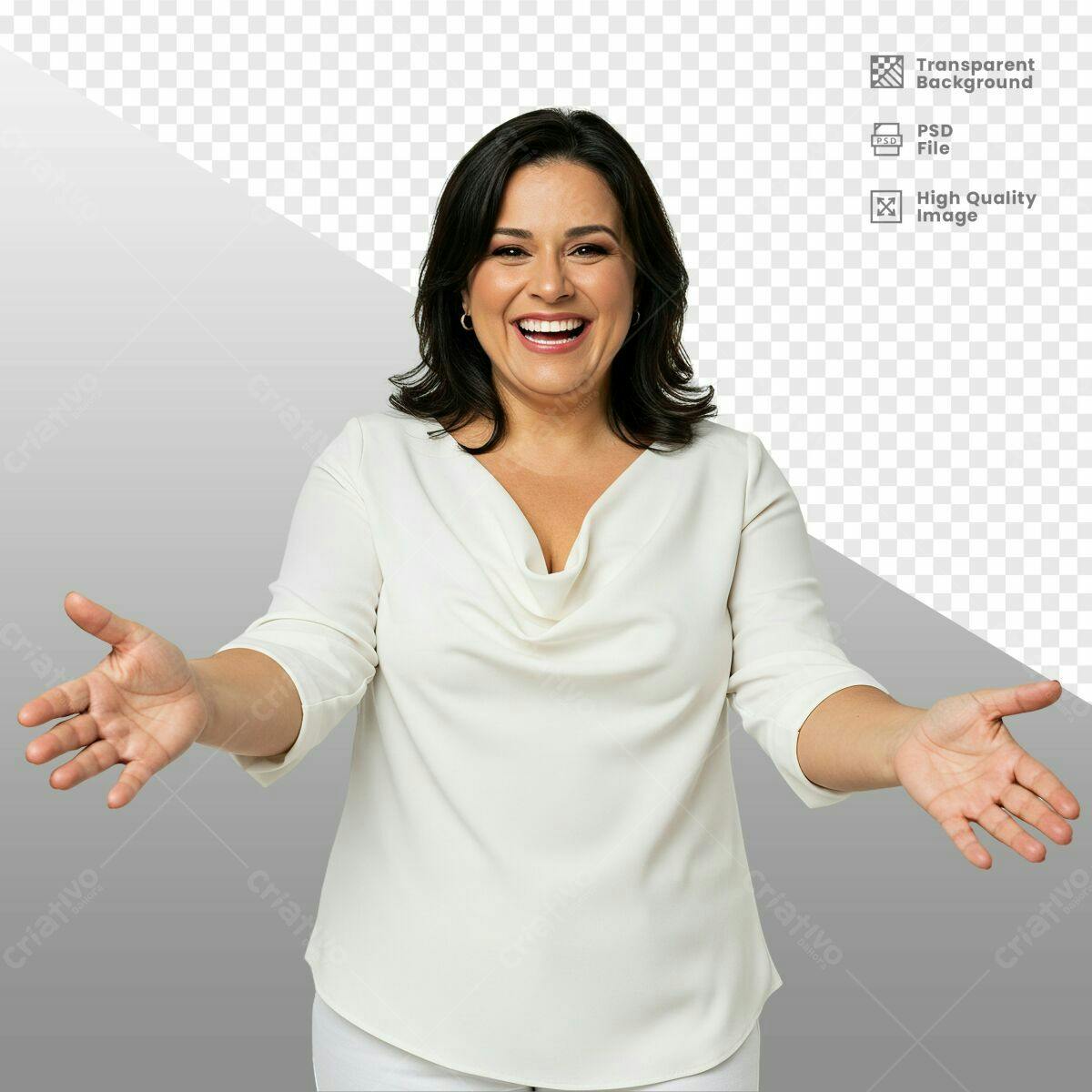 Imagem Mulher Sorrindo PSD Editável