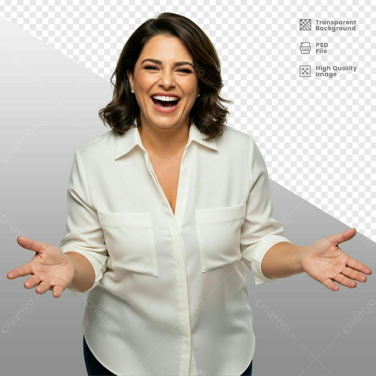Imagem de Mulher Sorrindo PSD Editável