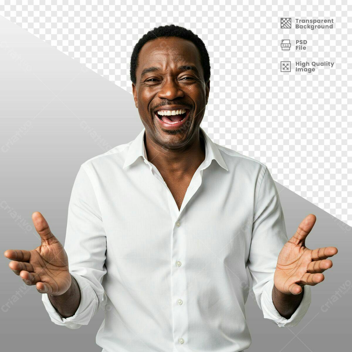 PSD Mockup Homem Alegre para Sites e Redes Sociais PSD Editável