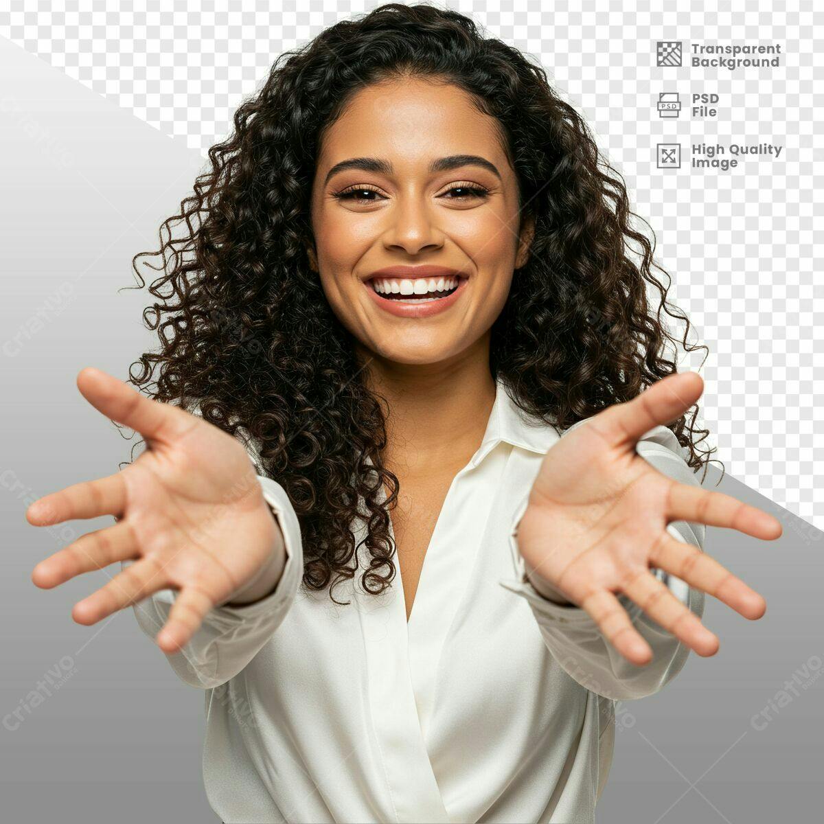 Imagem PSD para Redes Sociais com Mulher Sorrindo PSD Editável