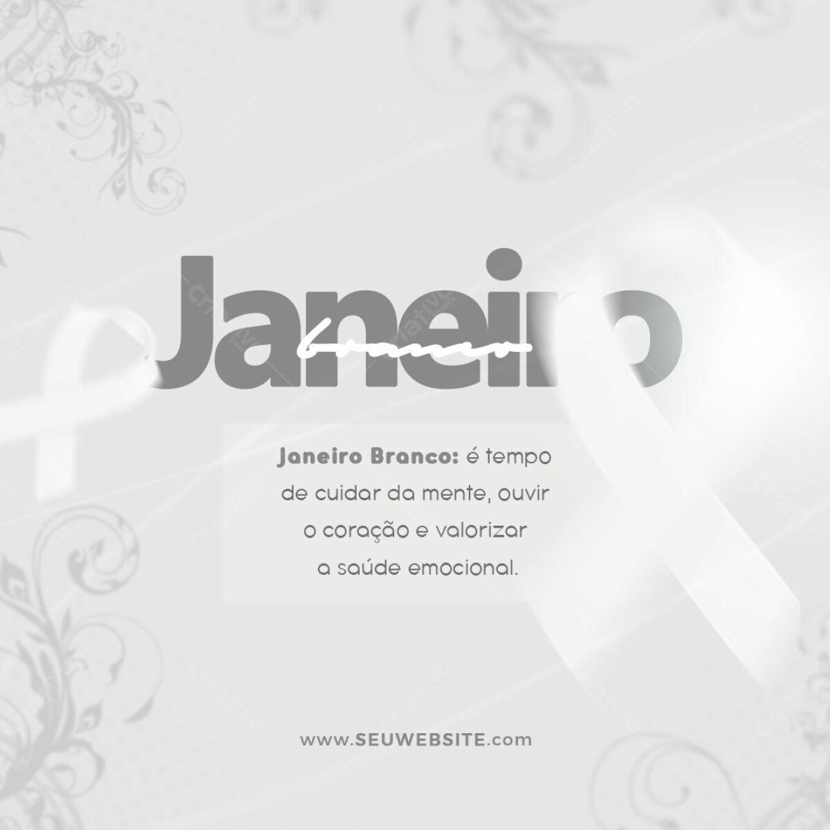Post para Janeiro Branco PSD Editável