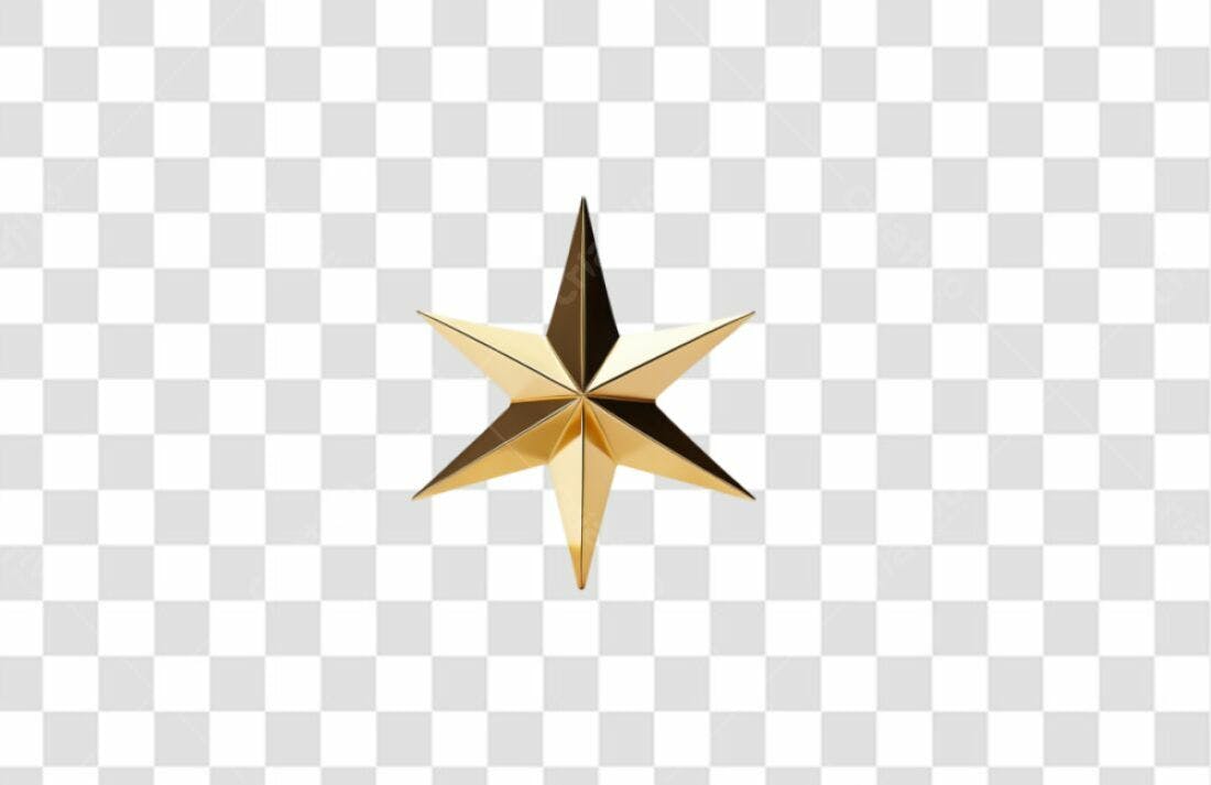 Icone Estrela dourada Natal PNG com fundo transparente