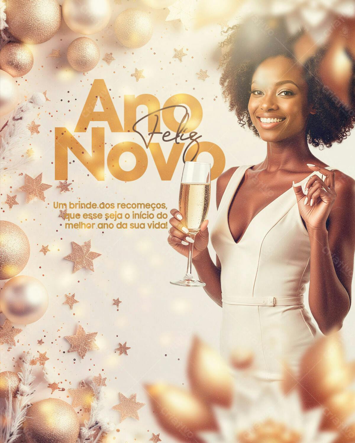 Flyer para Ano Novo PSD Editável
