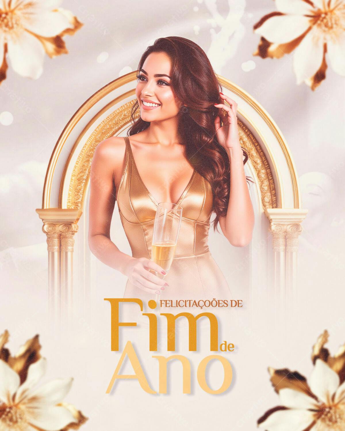 Flyer Fim de Ano Luxo PSD Editável