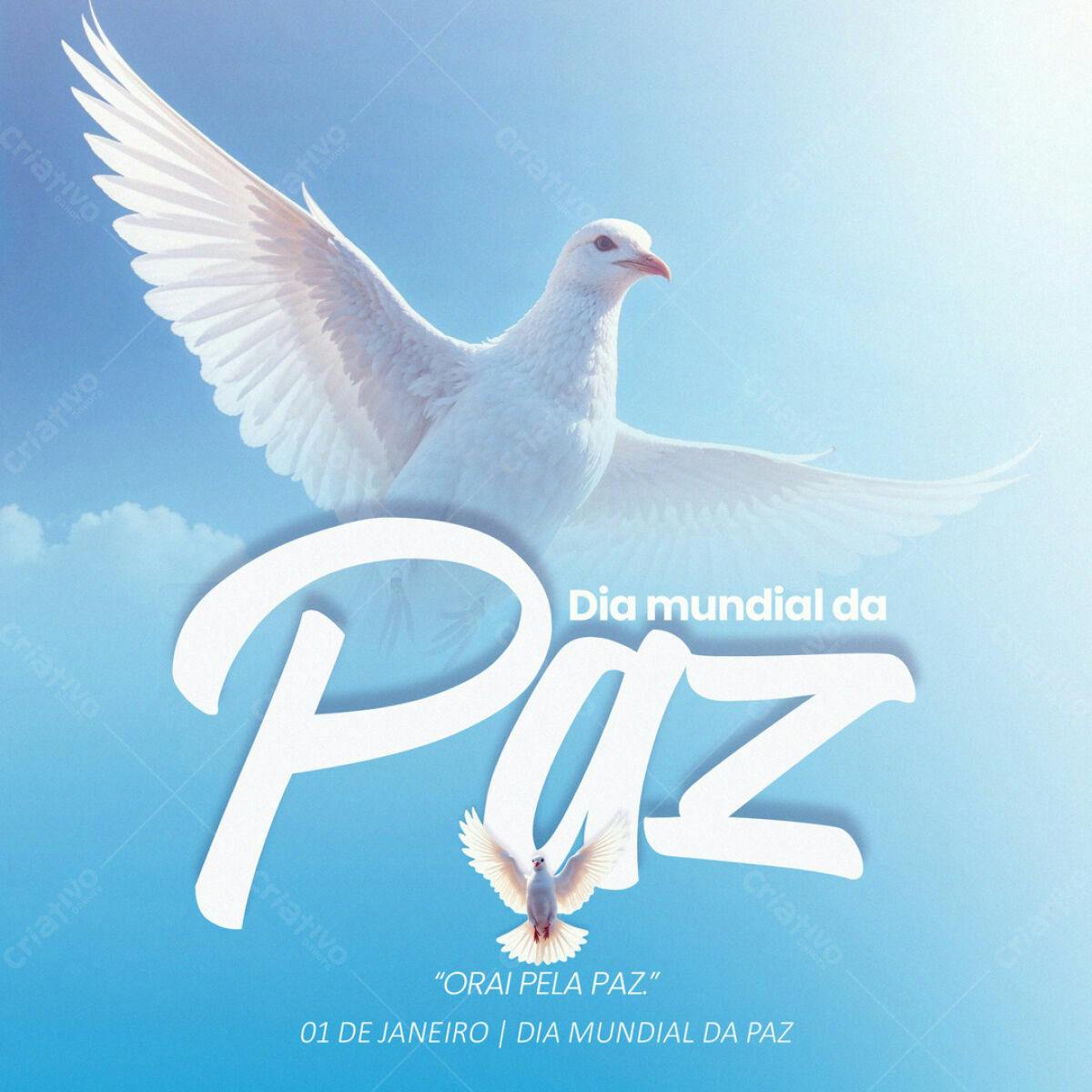 Flyer Dia Mundial da Paz PSD Editável