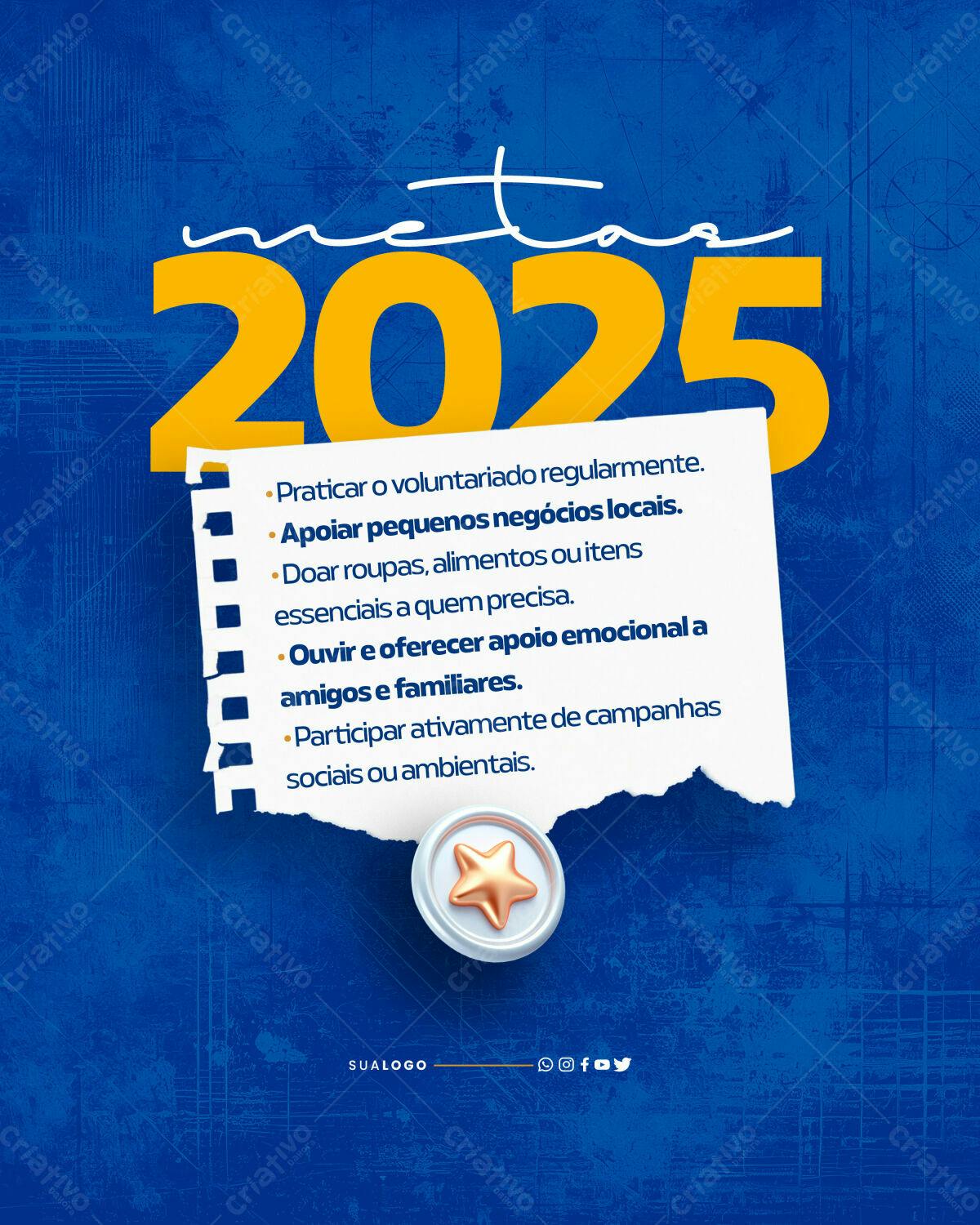 Post para Metas 2025 PSD Editável