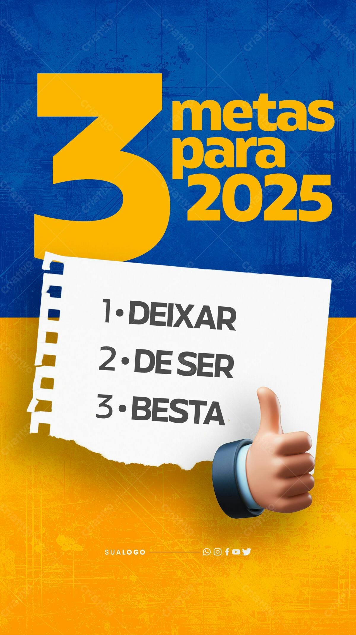 Poster para Metas 2025 PSD Editável