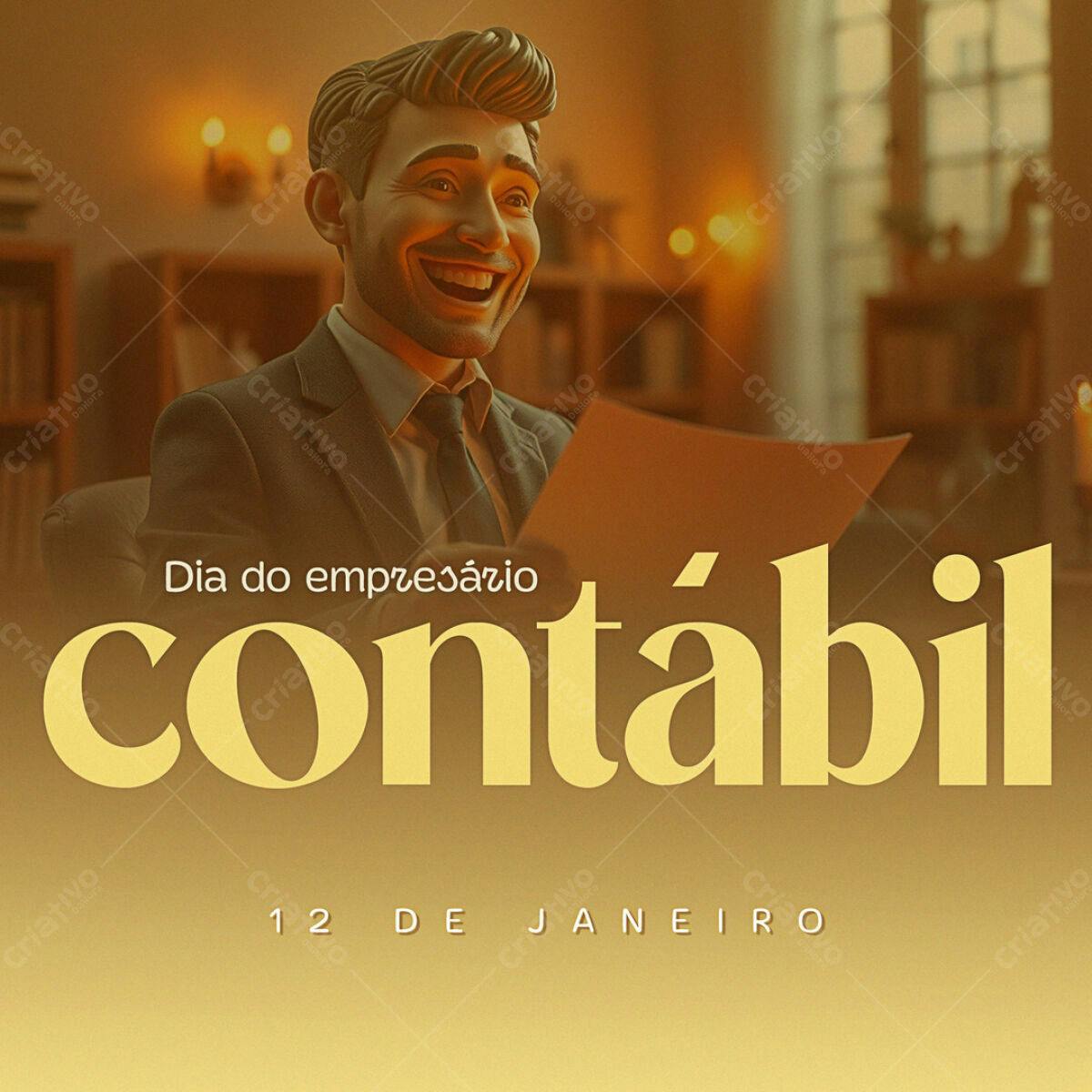 Postagem Dia do Empresário Contábil PSD Editável