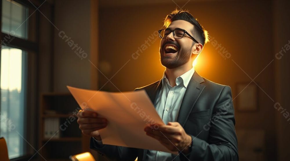 Imagem De Contador Empresário Contábil Ceo Em Seu Escritório Trabalhando